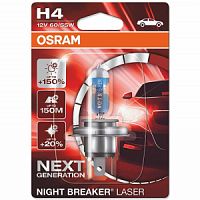 OSRAM 64193NL-01B  H4 12V (60/55W) NIGHT BREAKER LASER, 1, 