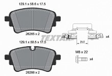 Textar 2626501     , AUDI A4 ALLROAD B9, A4 B9, A5, A6 ALLROAD C8, A6 C8